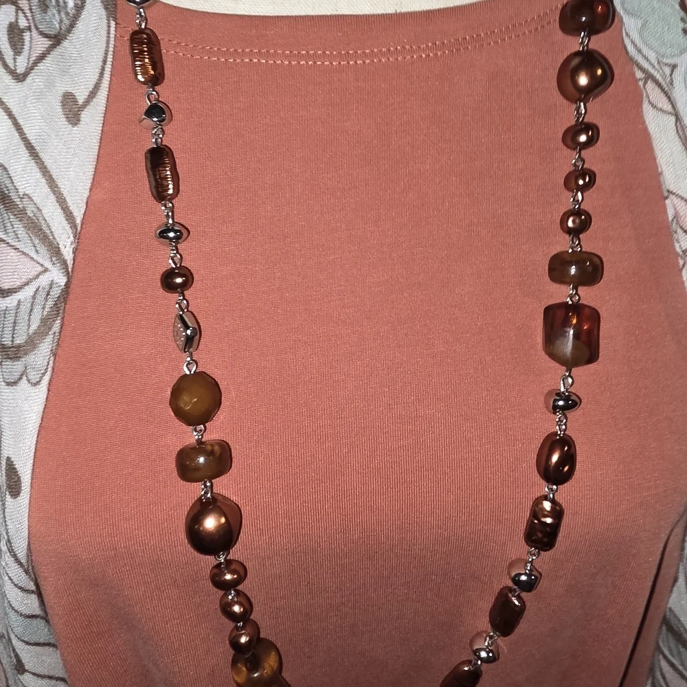 Paparazzi Copper Beaded Necklace & Earrings